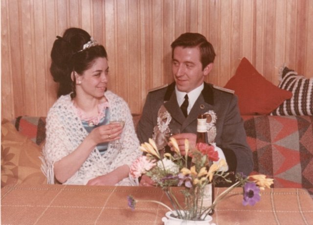 1969 Schützenkönig Josef Klinkhammer jun mit Ehefrau Erika